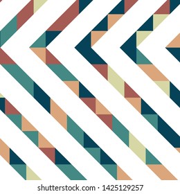 Abstract geometric background with lines of colored triangles. Can be used as poster, banner, border, background, Wallpaper, card, print and etc. Eps10 vector.