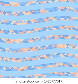 Abstract geometric background with lines of colored triangles. Can be used as poster, banner, border, background, Wallpaper, card, print and etc. Eps10 vector.