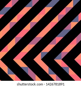 Abstract geometric background with lines of colored triangles. Can be used as poster, banner, border, background, Wallpaper, card, print and etc. Eps10 vector.