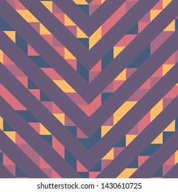 Abstract geometric background with lines of colored triangles. Can be used as poster, banner, border, background, Wallpaper, card, print and etc. Eps10 vector.