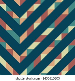 Abstract geometric background with lines of colored triangles. Can be used as poster, banner, border, background, Wallpaper, card, print and etc. Eps10 vector.