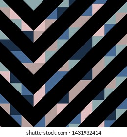 Abstract geometric background with lines of colored triangles. Can be used as poster, banner, border, background, Wallpaper, card, print and etc. Eps10 vector.