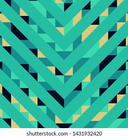 Abstract geometric background with lines of colored triangles. Can be used as poster, banner, border, background, Wallpaper, card, print and etc. Eps10 vector.