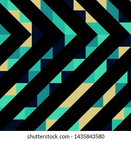 Abstract geometric background with lines of colored triangles. Can be used as poster, banner, border, background, Wallpaper, card, print and etc. Eps10 vector.