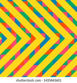 Abstract geometric background with lines of colored triangles. Can be used as poster, banner, border, background, Wallpaper, card, print and etc. Eps10 vector.