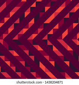 Abstract geometric background with lines of colored triangles. Can be used as poster, banner, border, background, Wallpaper, card, print and etc. Eps10 vector.