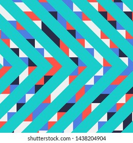 Abstract geometric background with lines of colored triangles. Can be used as poster, banner, border, background, Wallpaper, card, print and etc. Eps10 vector.