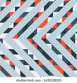 Abstract geometric background with lines of colored triangles. Can be used as poster, banner, border, background, Wallpaper, card, print and etc. Eps10 vector.