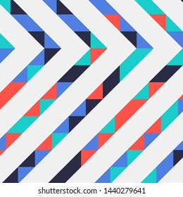 Abstract geometric background with lines of colored triangles. Can be used as poster, banner, border, background, Wallpaper, card, print and etc. Eps10 vector.