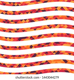 Abstract geometric background with lines of colored triangles. Can be used as poster, banner, border, background, Wallpaper, card, print and etc. Eps10 vector.