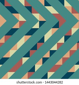 Abstract geometric background with lines of colored triangles. Can be used as poster, banner, border, background, Wallpaper, card, print and etc. Eps10 vector.