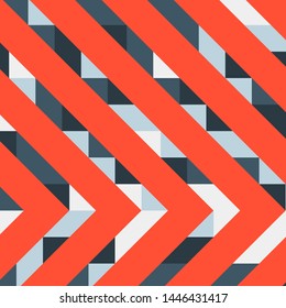 Abstract geometric background with lines of colored triangles. Can be used as poster, banner, border, background, Wallpaper, card, print and etc. Eps10 vector.