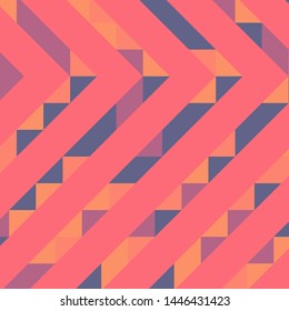 Abstract geometric background with lines of colored triangles. Can be used as poster, banner, border, background, Wallpaper, card, print and etc. Eps10 vector.