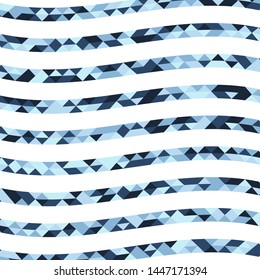 Abstract geometric background with lines of colored triangles. Can be used as poster, banner, border, background, Wallpaper, card, print and etc. Eps10 vector.