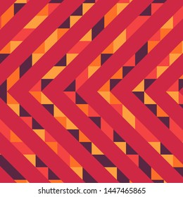 Abstract geometric background with lines of colored triangles. Can be used as poster, banner, border, background, Wallpaper, card, print and etc. Eps10 vector.