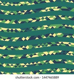 Abstract geometric background with lines of colored triangles. Can be used as poster, banner, border, background, Wallpaper, card, print and etc. Eps10 vector.
