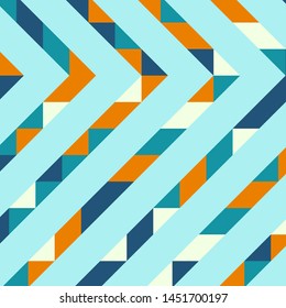 Abstract geometric background with lines of colored triangles. Can be used as poster, banner, border, background, Wallpaper, card, print and etc. Eps10 vector.