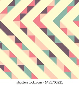 Abstract geometric background with lines of colored triangles. Can be used as poster, banner, border, background, Wallpaper, card, print and etc. Eps10 vector.