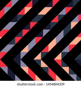 Abstract geometric background with lines of colored triangles. Can be used as poster, banner, border, background, Wallpaper, card, print and etc. Eps10 vector.