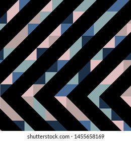Abstract geometric background with lines of colored triangles. Can be used as poster, banner, border, background, Wallpaper, card, print and etc. Eps10 vector.