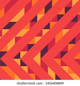 Abstract geometric background with lines of colored triangles. Can be used as poster, banner, border, background, Wallpaper, card, print and etc. Eps10 vector.