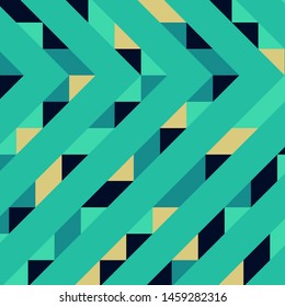 Abstract geometric background with lines of colored triangles. Can be used as poster, banner, border, background, Wallpaper, card, print and etc. Eps10 vector.