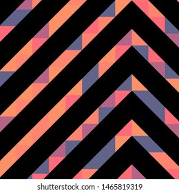 Abstract geometric background with lines of colored triangles. Can be used as poster, banner, border, background, Wallpaper, card, print and etc. Eps10 vector.