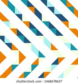 Abstract geometric background with lines of colored triangles. Can be used as poster, banner, border, background, Wallpaper, card, print and etc. Eps10 vector.