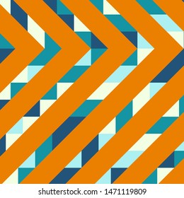 Abstract geometric background with lines of colored triangles. Can be used as poster, banner, border, background, Wallpaper, card, print and etc. Eps10 vector.