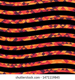 Abstract geometric background with lines of colored triangles. Can be used as poster, banner, border, background, Wallpaper, card, print and etc. Eps10 vector.