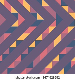 Abstract geometric background with lines of colored triangles. Can be used as poster, banner, border, background, Wallpaper, card, print and etc. Eps10 vector.