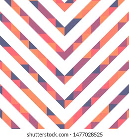 Abstract geometric background with lines of colored triangles. Can be used as poster, banner, border, background, Wallpaper, card, print and etc. Eps10 vector.
