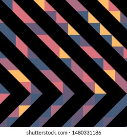 Abstract geometric background with lines of colored triangles. Can be used as poster, banner, border, background, Wallpaper, card, print and etc. Eps10 vector.