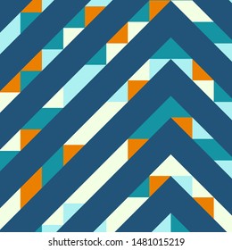 Abstract geometric background with lines of colored triangles. Can be used as poster, banner, border, background, Wallpaper, card, print and etc. Eps10 vector.