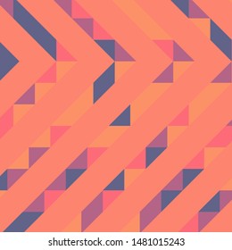 Abstract geometric background with lines of colored triangles. Can be used as poster, banner, border, background, Wallpaper, card, print and etc. Eps10 vector.