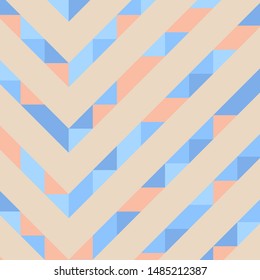 Abstract geometric background with lines of colored triangles. Can be used as poster, banner, border, background, Wallpaper, card, print and etc. Eps10 vector.
