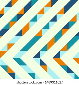 Abstract geometric background with lines of colored triangles. Can be used as poster, banner, border, background, Wallpaper, card, print and etc. Eps10 vector.
