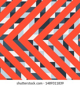 Abstract geometric background with lines of colored triangles. Can be used as poster, banner, border, background, Wallpaper, card, print and etc. Eps10 vector.