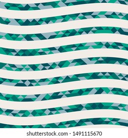 Abstract geometric background with lines of colored triangles. Can be used as poster, banner, border, background, Wallpaper, card, print and etc. Eps10 vector.