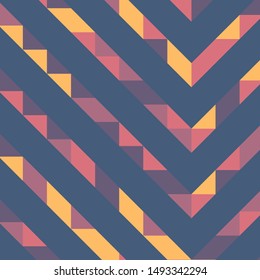 Abstract geometric background with lines of colored triangles. Can be used as poster, banner, border, background, Wallpaper, card, print and etc. Eps10 vector.