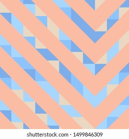 Abstract geometric background with lines of colored triangles. Can be used as poster, banner, border, background, Wallpaper, card, print and etc. Eps10 vector.