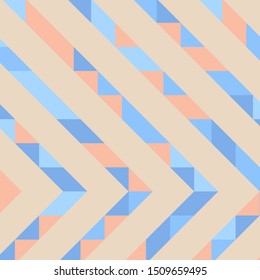 Abstract geometric background with lines of colored triangles. Can be used as poster, banner, border, background, Wallpaper, card, print and etc. Eps10 vector.