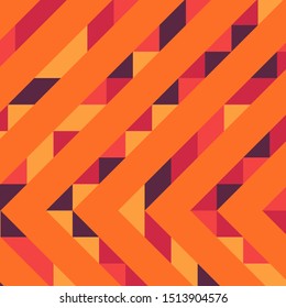 Abstract geometric background with lines of colored triangles. Can be used as poster, banner, border, background, Wallpaper, card, print and etc. Eps10 vector.