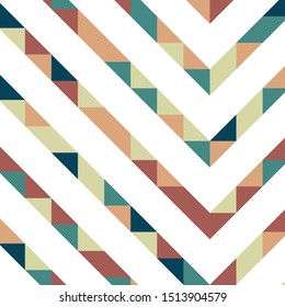 Abstract geometric background with lines of colored triangles. Can be used as poster, banner, border, background, Wallpaper, card, print and etc. Eps10 vector.