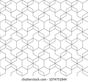 abstract geometric background with  lines. simple shapes. vector seamless pattern. black and white image
