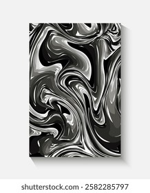 Abstract geometric background. Liquid dynamic Fluid, wavy forms mixed with sharp geometric elements. Design for banner, cards, prints, social media, poster, flyer and background design template.