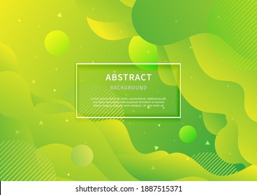Abstract geometric background. Liquid shape. Minimal pattern. green gradient colors design background. Modern concept with vibrant gradient. Vector illustration.