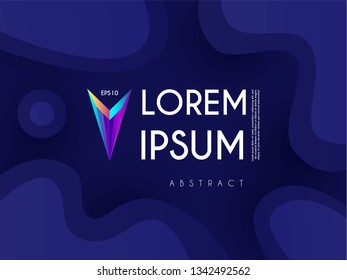 Abstract Geometric Background. Liquid Shapes. Simple Fluid Design. Depth Vector illustration.