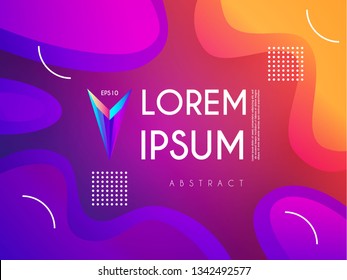 Abstract Geometric Background. Liquid Shapes. Simple Fluid Design. Depth Vector illustration.