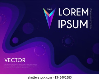 Abstract Geometric Background. Liquid Shapes. Simple Fluid Design. Depth Vector illustration.